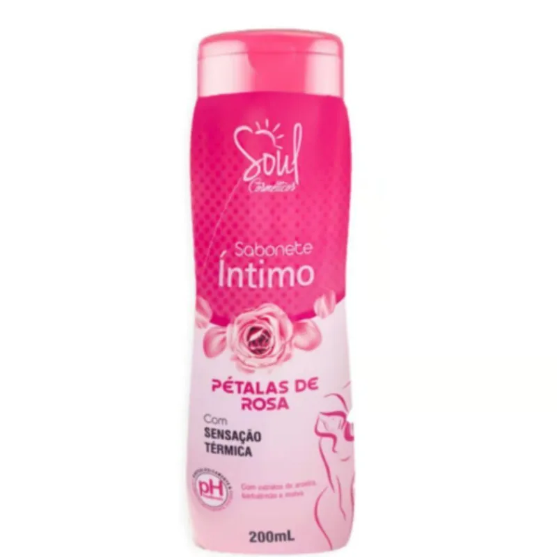 Sabonete Íntimo Soul Cosméticos 200 Ml Frescor E Cuidado Fragrancia Pétalas De Rosa