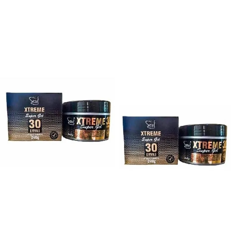 Kit com 2 Xstreme Super Gel 30Ervas 240g - Soul Cosméticos