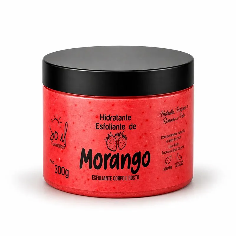 Hidratante Esfoliante Corpo e Rosto 300g Soul Cosméticos