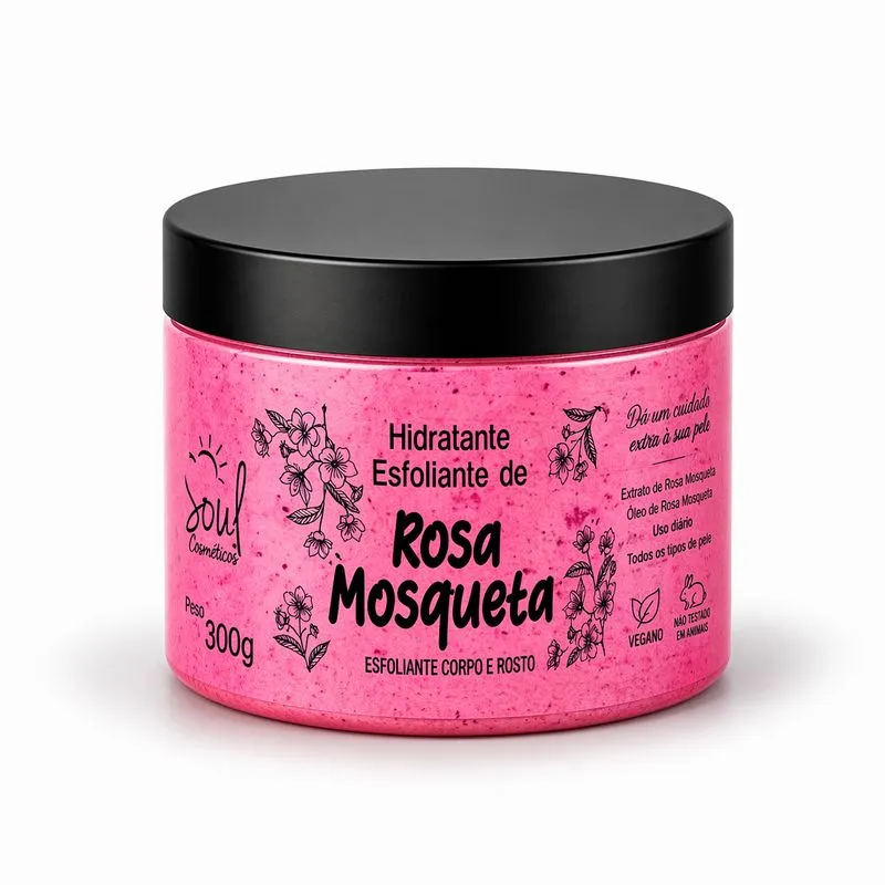 Hidratante Esfoliante Corpo e Rosto 300g Soul Cosméticos