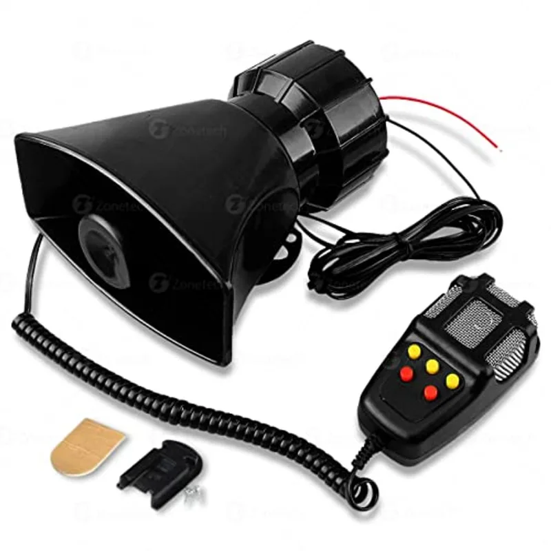 Sirene Automotiva 5 Tom Zona Tech Com Microfone Pa