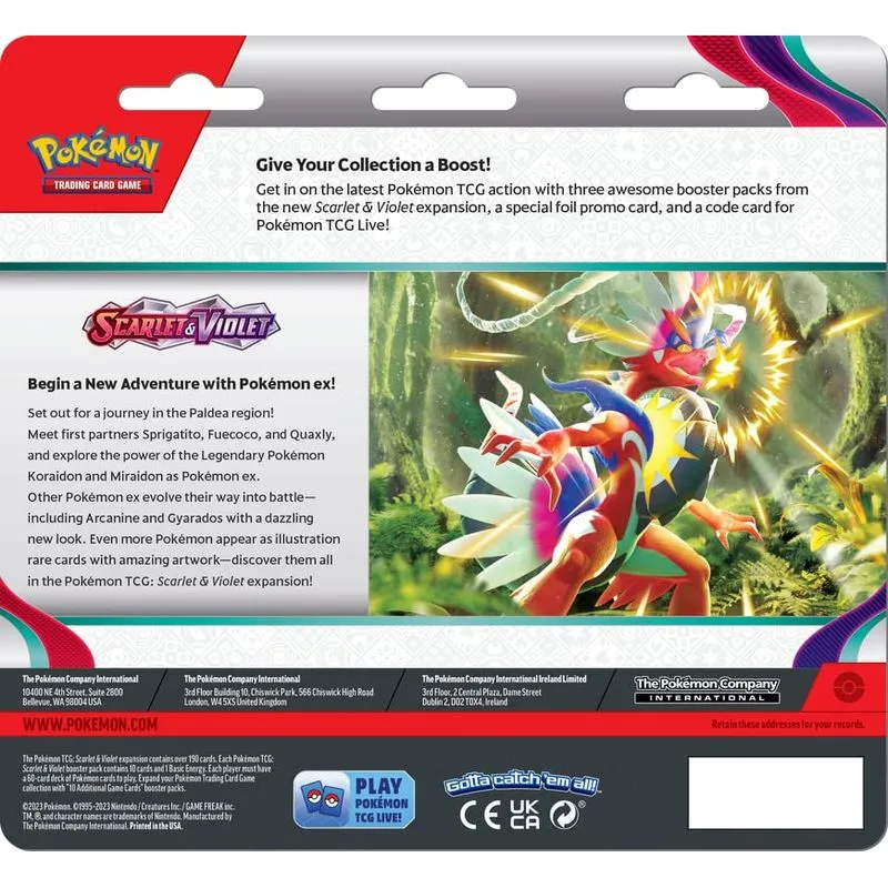 Pokémon Tcg Scarlet &amp; Violeta 3pk - Arcanino