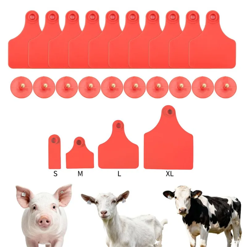 Etiquetas Auriculares Para Animais De Fazenda Zenkrozi Numeradas 001-100 (100 Unidades)