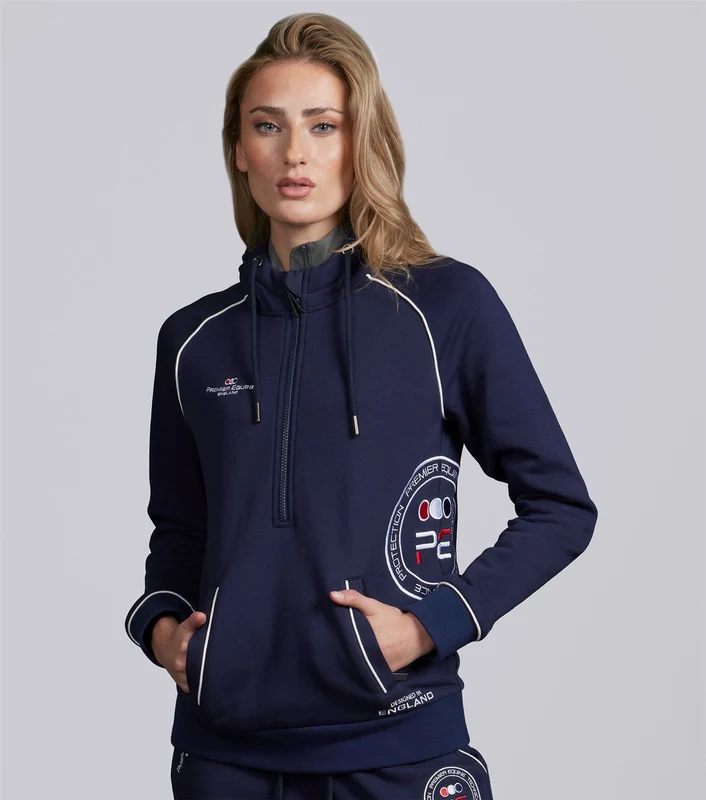 Hoodie | Premier Equine PE Team Quarter Zip UK 12 / Navy