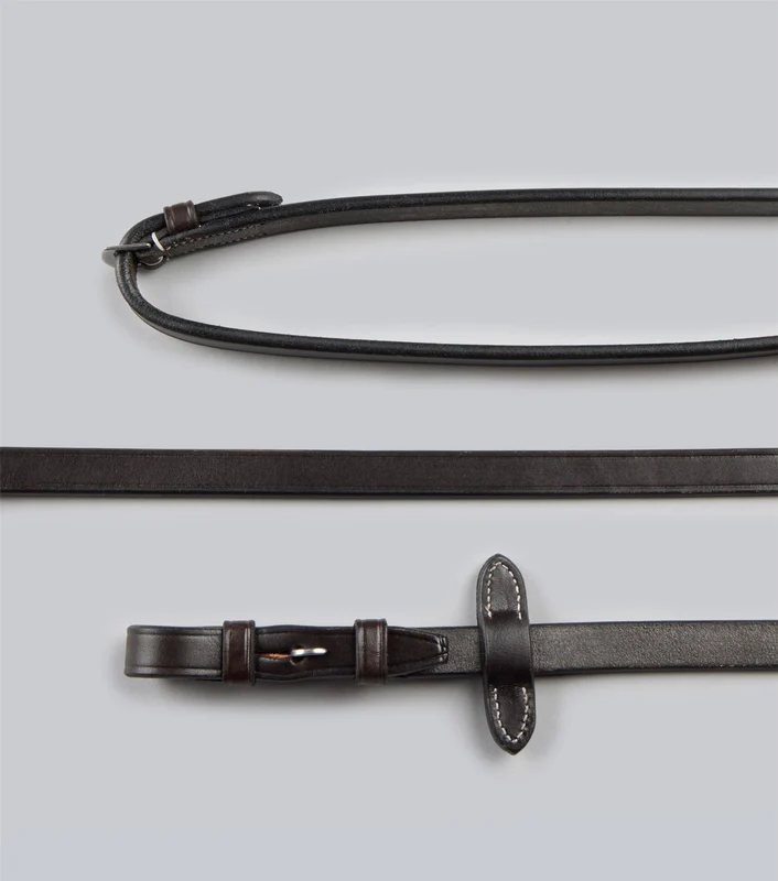 Reins | Premier Equine Plain Leather Full (54 Inch) / Dark H.Brown