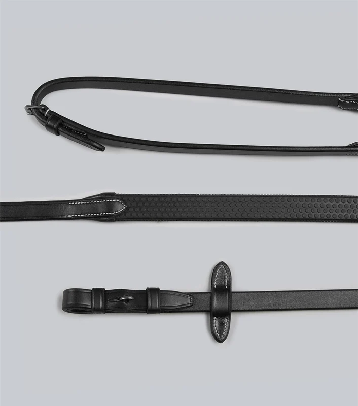 Reins | Premier Equine Rubber Full (54 Inch) / Black