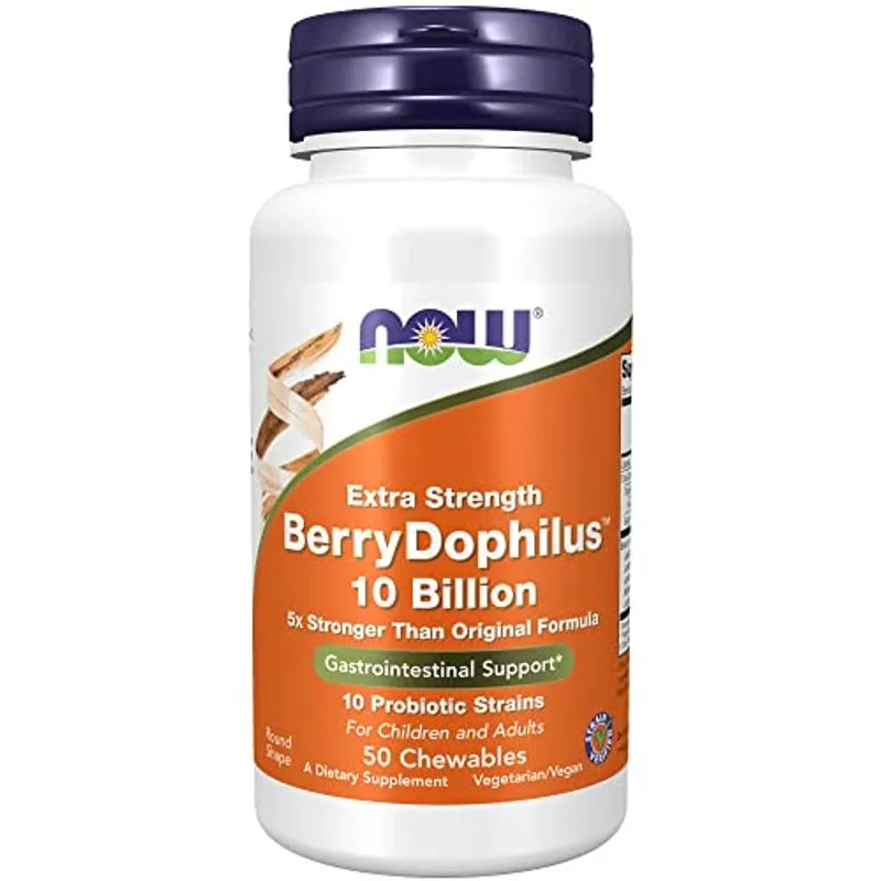 Agora Suplementos, Berrydophilus, Desenvolvido Para Adultos &amp; Crianças™ Com 10 Cepas Probióticas, Força Extra, Tensão Verificada, 50 M