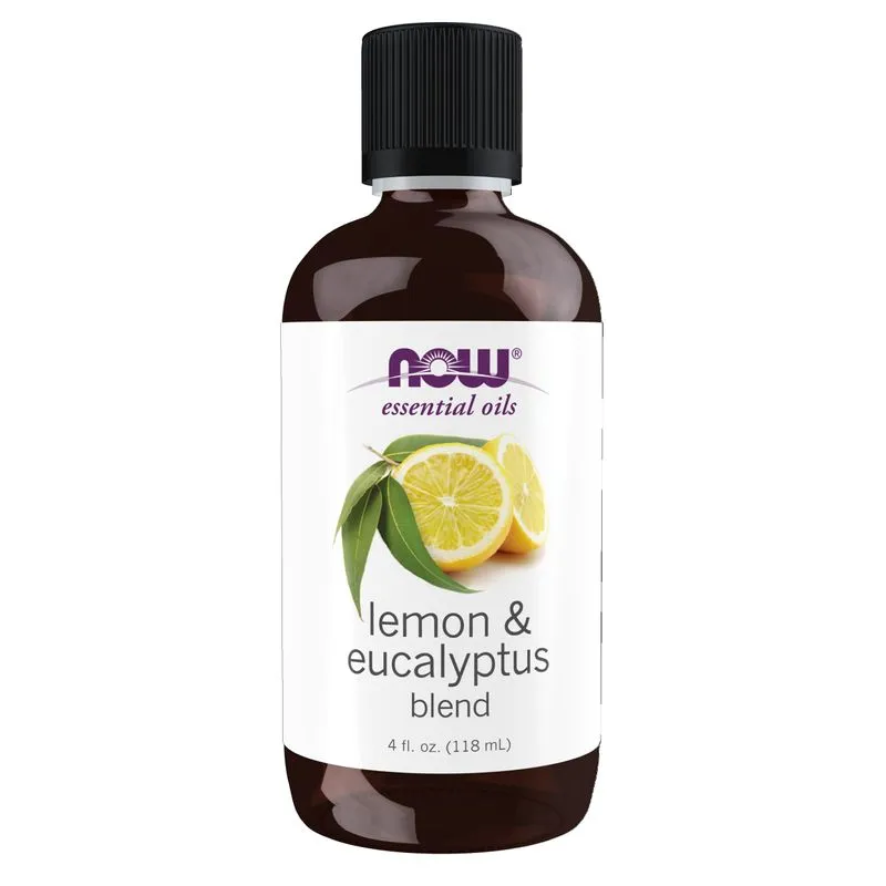 Óleos Essenciais Now, Limão E Eucalipto, 120 Ml, Veganos, 4 Onças