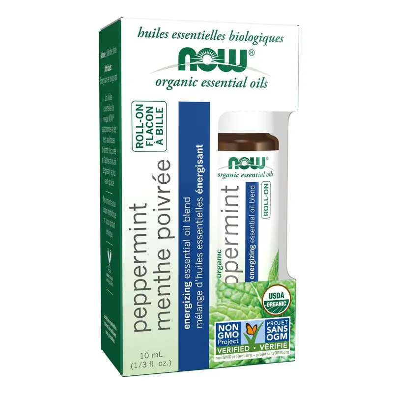 Óleo Essencial Now Peppermint Roll-on 10 Ml Certificado Como Orgânico