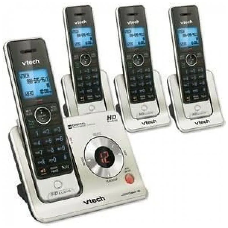 Telefones Sem Fio Expansivel Com Identificador De Chamadas, 4 Unidades, 110v, Vtech, Prateado
