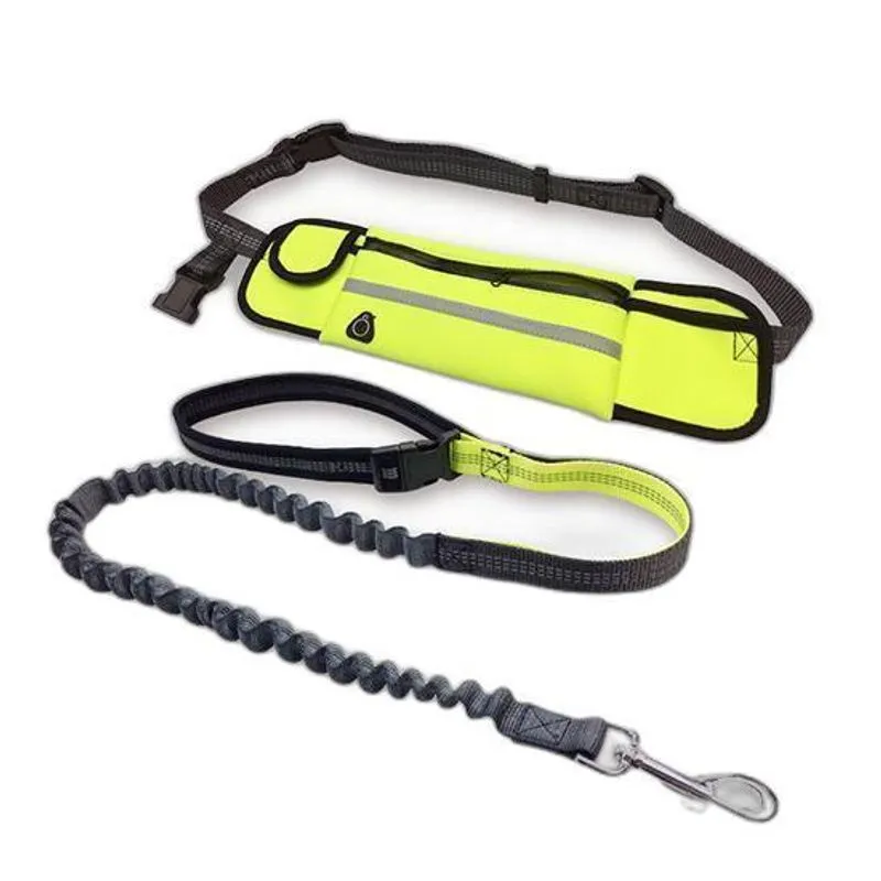Guia Ajustável De Cintura Com Pochete Em Neoprene Amarela