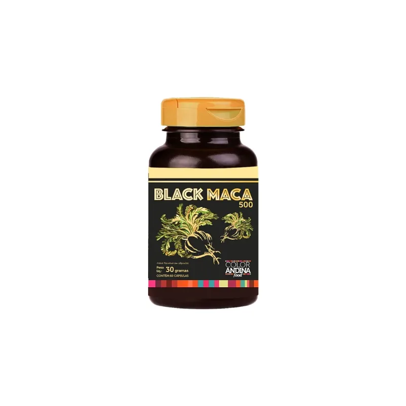 Black Maca 500MG 60CAPS - Color Andina