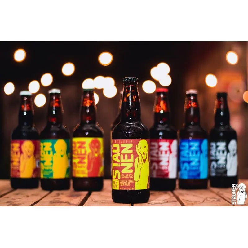 CERVEJA STAUNEN - PALE MATE - Garrafa 500ml