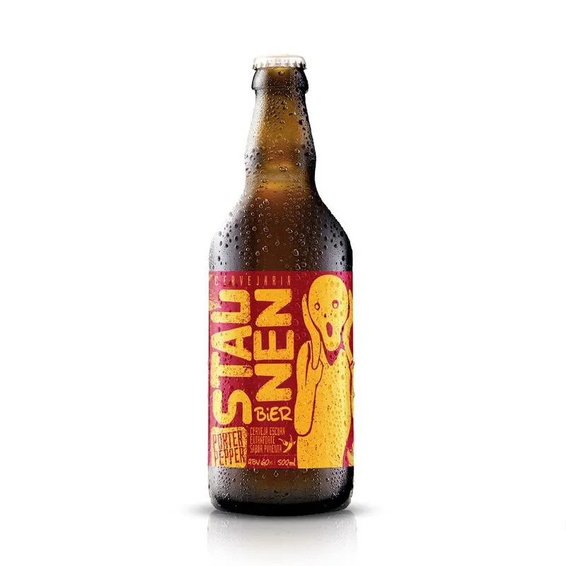 CERVEJA STAUNEN - PORTER PEPPER - Garrafa 500ml
