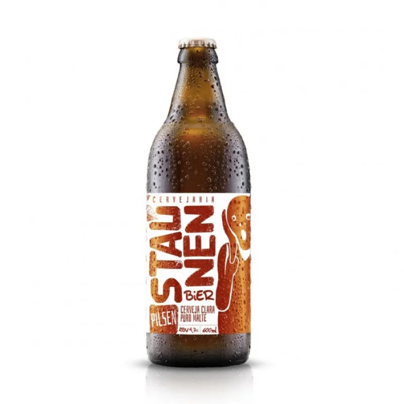 CERVEJA STAUNEN - PILSEN PURO MALTE - Garrafa 600ml