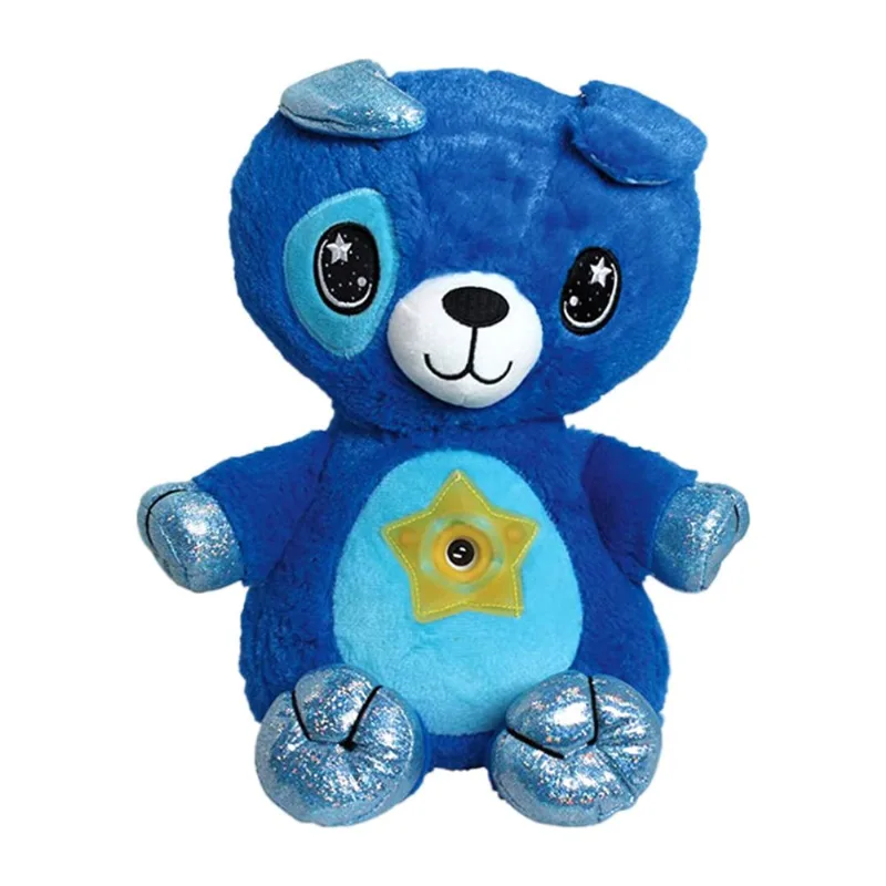 Peluche con proyector de luces para niños Star Belly Oso Azul (Cachorro)