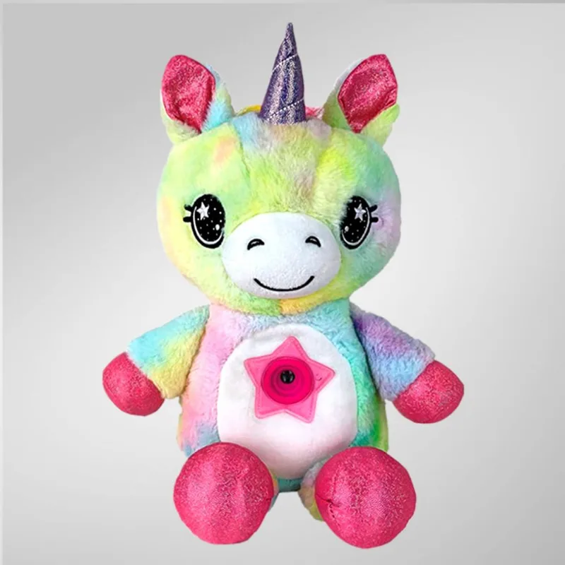 Peluche con proyector de luces para niños Star Belly Unicornio
