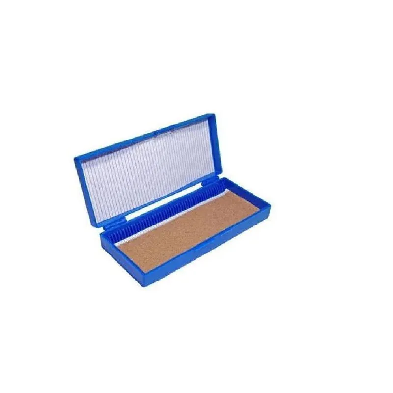 Caixa Porta Lâminas 50 Lâminas 25.4x76.2mm 1x3 , Azul, Abs