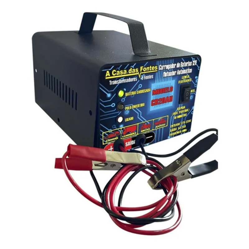 Carregador De Bateria 12v Lento Rapido Até 300amperes 20a