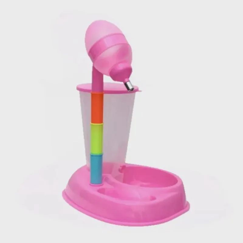 Comedouro e Bebedouro De Brilha Com Altura Ajustavel Rosa - Petlon