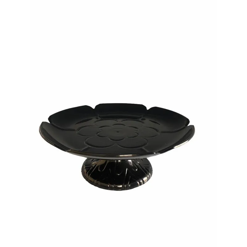 Kit 6 Boleira Preto-qualquer Evento-bandeja-23cm-porta Doces