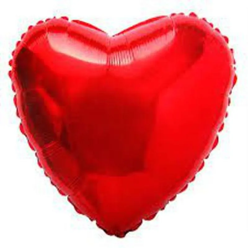 Balão Metalizado Coração Vermelho 60cm