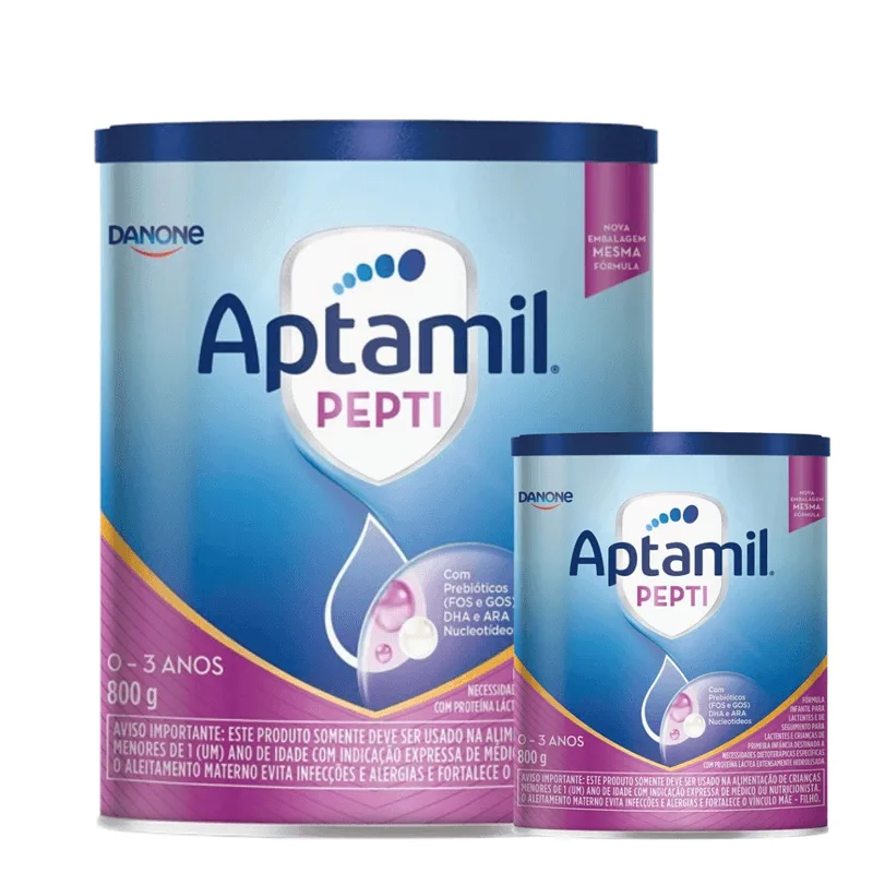 2 Latas Aptamil Pepti, Fórmula Infantil em Pó Danone - 800gr