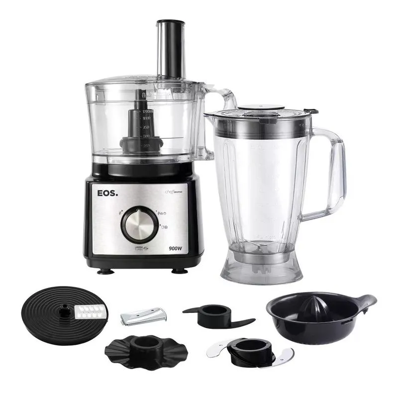 Processador de Alimentos 7 em 1 eos EPS01I 900W Inox 220V