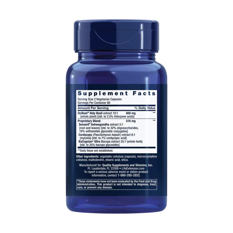 Fórmula De Energia Adrenal Supplement Life Extension Para Es