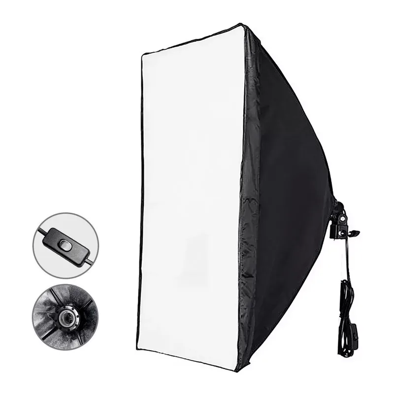 Softbox para Estúdio 60x60cm Soquete e27 Instalação Rápida (Bivolt)