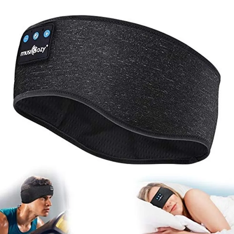 Fones de ouvido de sono musicozy Bluetooth Headband, Música Sem Fio Fones de Ouvido Máscara Fone de Ouvido IPX6 Impermeável para Dormentes Laterais Mulheres Homens Exercitando Corrida Insomnia Viagem