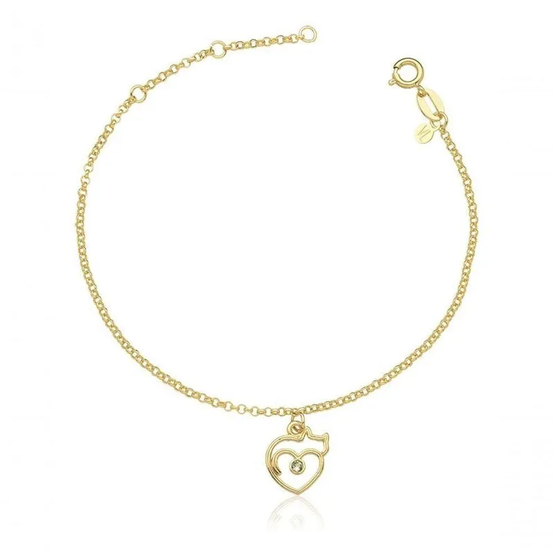 Pulseira Amor De Gato Revestida Em Ouro Comprimento 20 Cm Diâmetro 20 Cm