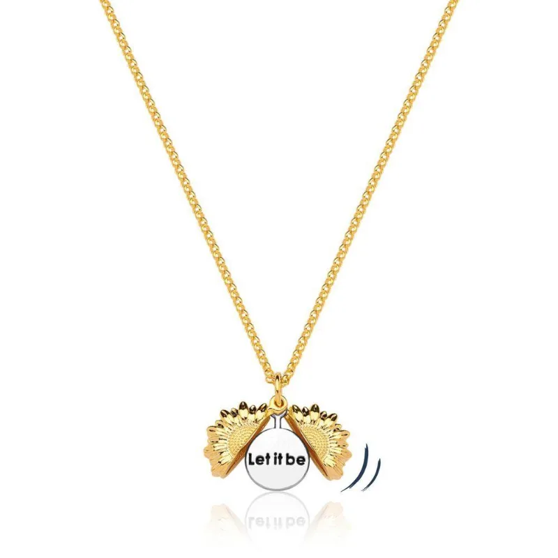 Colar Let It Be Small Revestido Em Ouro