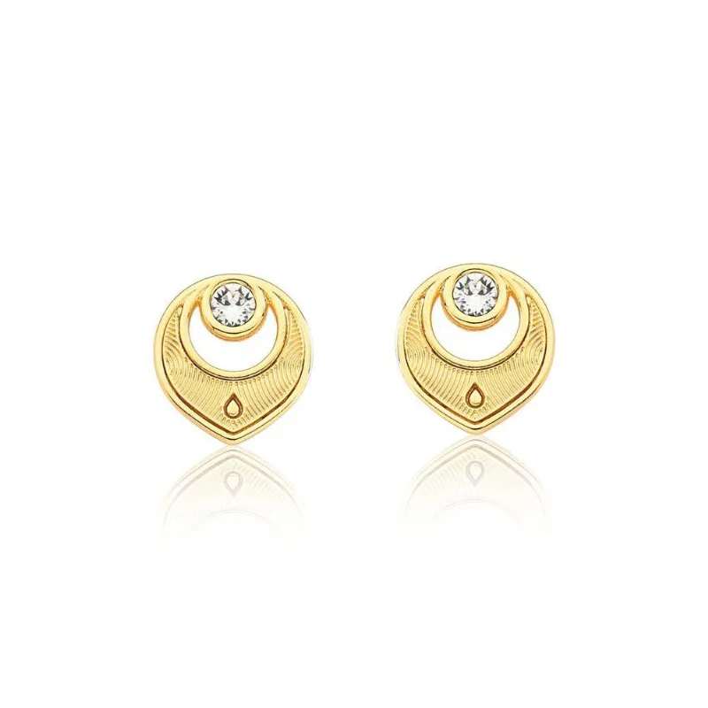 Brinco Moon Revestido Em Ouro