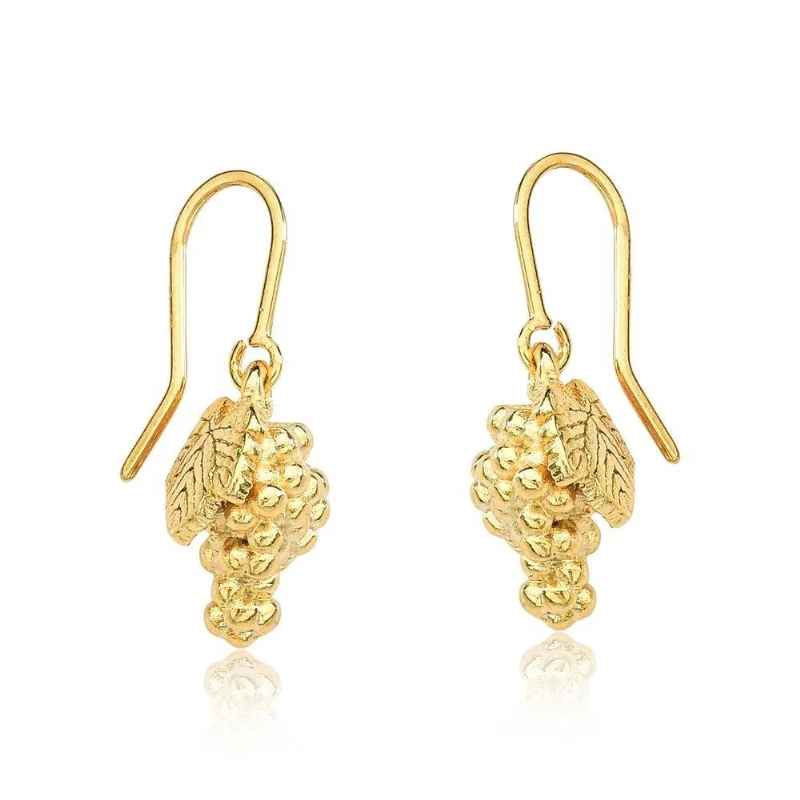 Brinco Cacho De Uvas Revestido Em Ouro