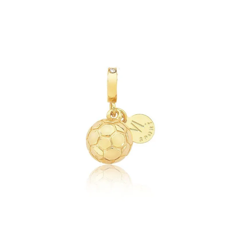 Charm Vl Sport Bola De Futebol Revestido Em Ouro