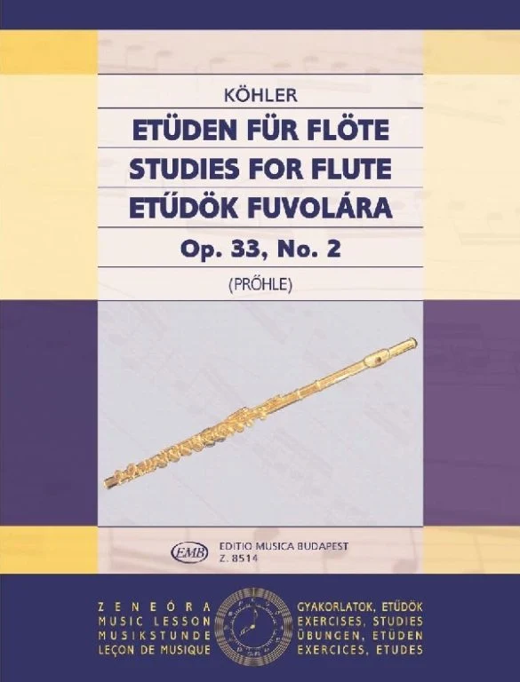 ケーラー：35の練習曲 Op.33 第2巻／Studies for Flute Op. 33 No. 2（Fl.） 楽譜