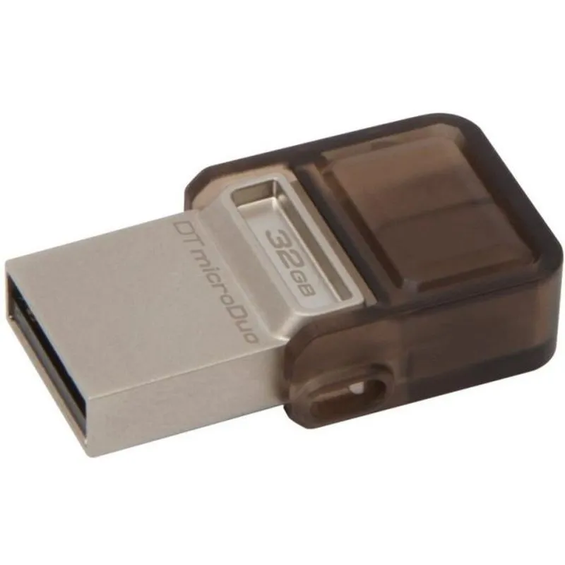 Pendrive USB2.0 32GB Kingston DataTraveler MicroDuo OTG - Preto - DTDUO/32GB