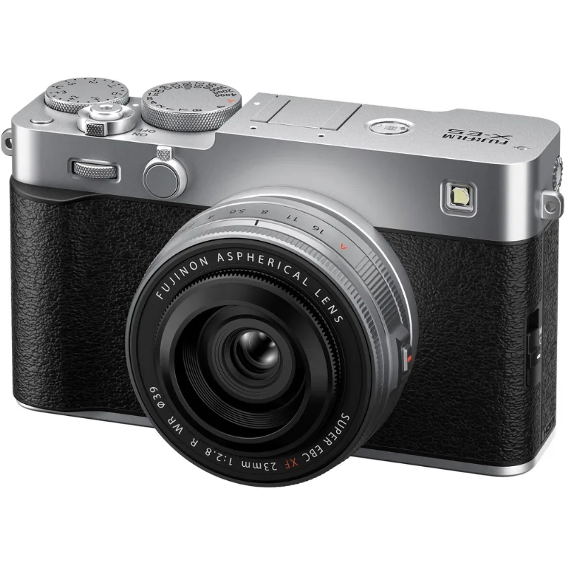 Câmera FujiFilm X-E5 Mirrorless com Lente XF 23mm f/2.8 (Prata/Silver)