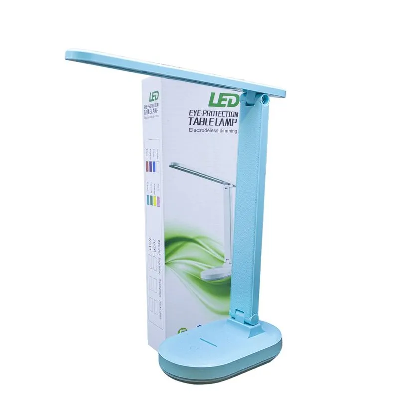 Luminária De Mesa LED Articulada Azul 3 Níveis + USB