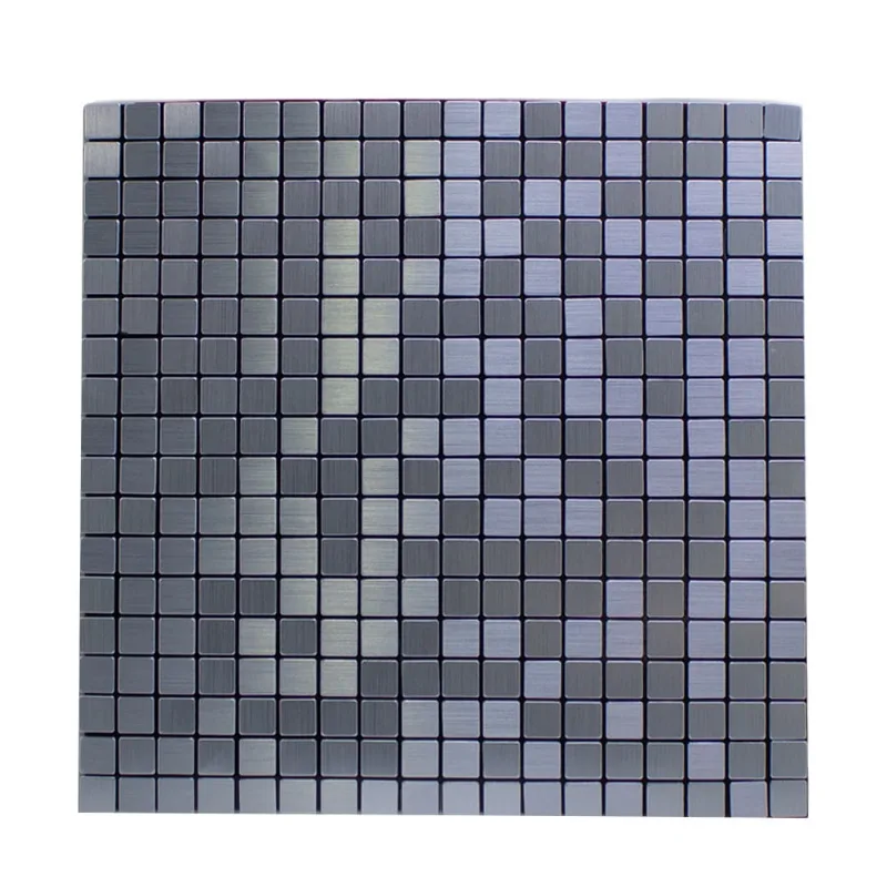 Kit 10 Placas Pastilhas Inox Adesivas Prateada 30cmx30cm D73