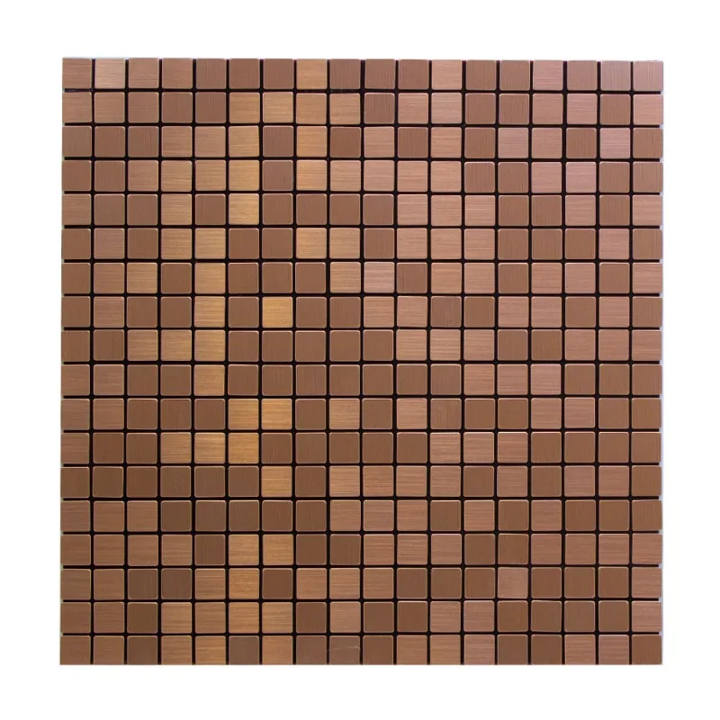 Pastilhas De Inox Adesivas Metalizada Bronze 30cmx30cm D76