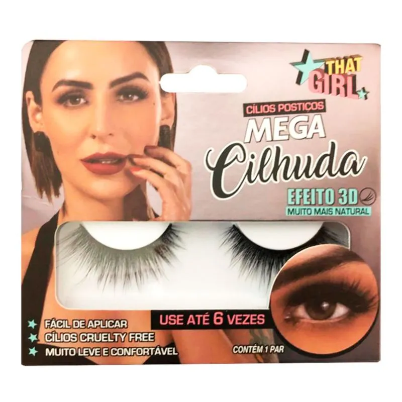 Cílios Postiços 3D That Girl - Mega Cilhuda 1Un