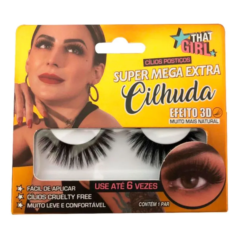 Cílios Postiços 3D That Girl – Super Mega Cilhuda 1Un