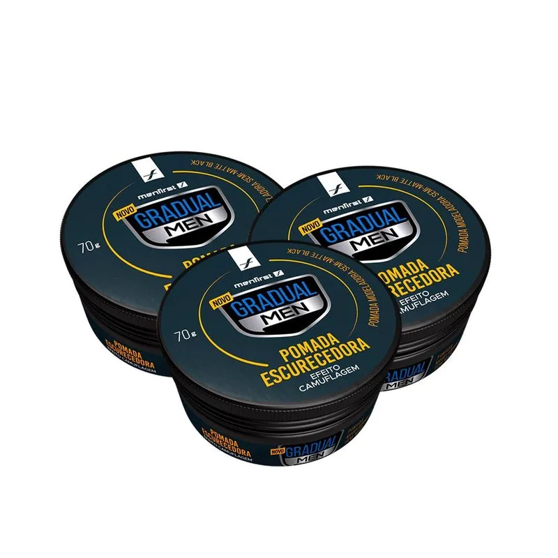 Pomada Escurecedora De Cabelo E Barba (3x) Menfirst