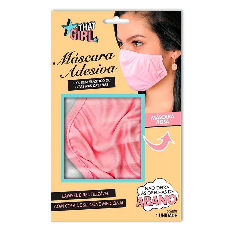 Máscara de Proteção That Girl – Máscara Adesiva Rosa