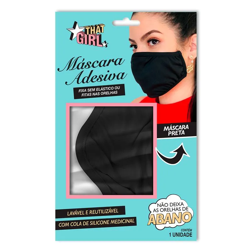 Máscara de Proteção That Girl – Máscara Adesiva Preta