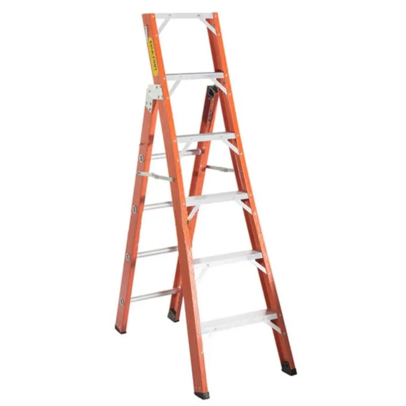 Escada De Fibra De Vidro Tesoura E Singela 6 A 9 Degraus - Ets400 - Escafort Escafort