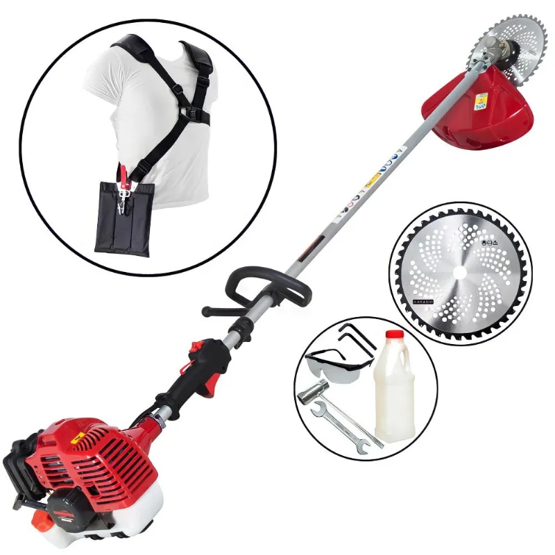 Roçadeira Lateral Premium Kawashima Kw3300t 12000 Rpm 32.6cc Com Lâmina De Vídia Ideal Para Cortes Rápidos E Precisos