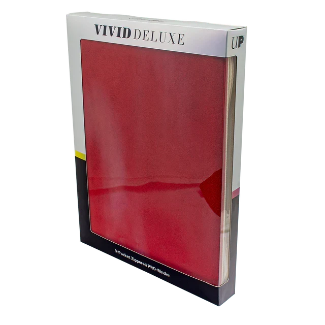 Vivid Deluxe 9-Pocket Zippered PRO-BINDER® Red